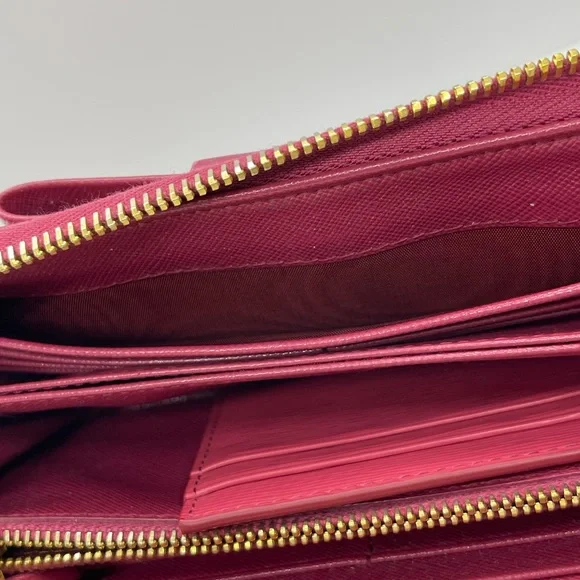 Prada Pink Fiocco Bow Saffiano Lux Long Wallet - Picture 7 of 15